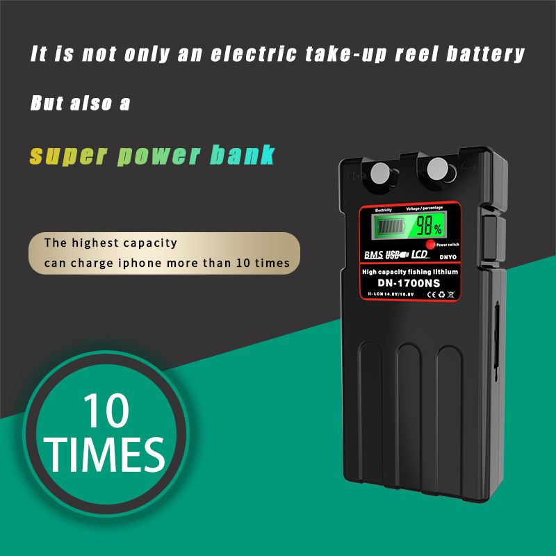 Electric Reel Battery Pack Black DN1700S 7.8Ah for Shimano Electric Fishing Reel Battery Pack