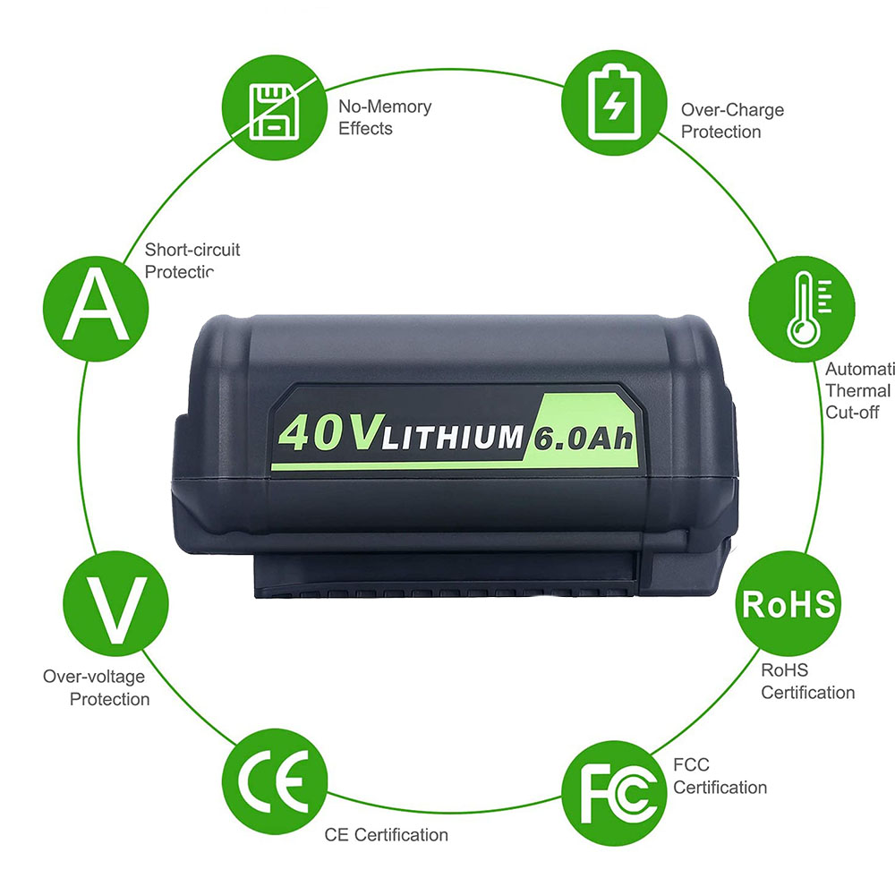 Tool Power Lithium-Ion Battery for Ryobi 40v Lithium Battery 5ah